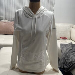 Columbia Women's White Hooded Sweater- Size S